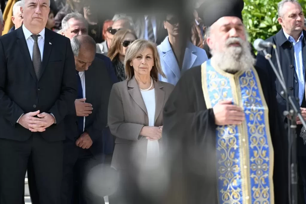 Η Περιφερειάρχης Κεντρικής Μακεδονίας Αθηνά Αηδονά στις εκδηλώσεις για την 148η επέτειο από την Επανάσταση του Ολύμπου