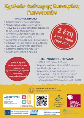 ΣΔΕ ΓΙΑΝΝΙΤΣΩΝ-ΑΡΙΔΑΙΑΣ-ΕΔΕΣΣΑΣ - ΕΓΓΡΑΦΕΣ